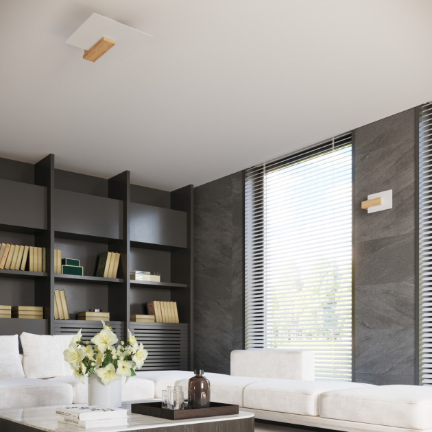 Applique Luxeior en bois naturel