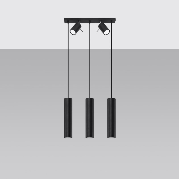 Lampe suspendue Veraaeen 3 noir