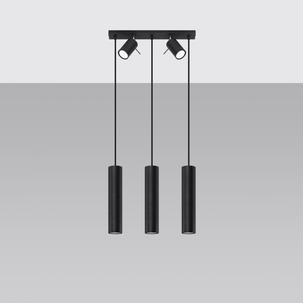Lampe suspendue Veraaeen 3 noir