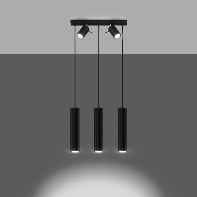 Lampe suspendue Veraaeen 3 noir