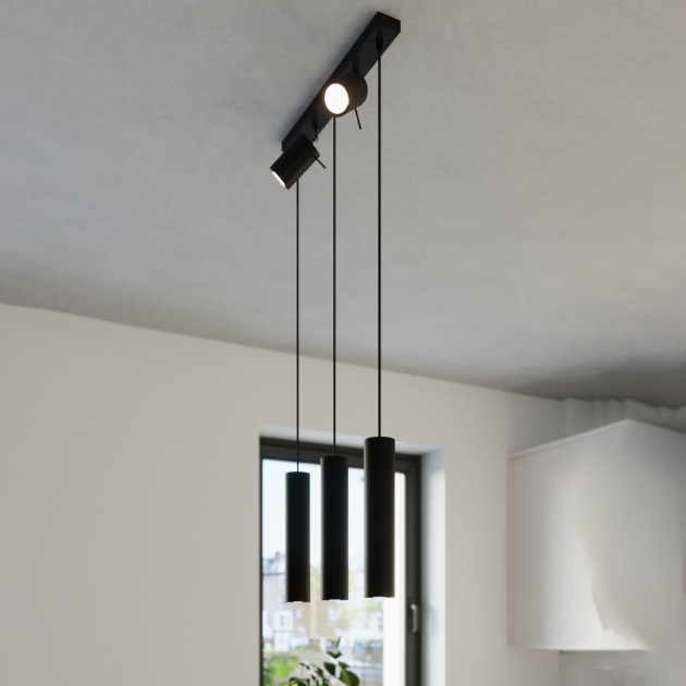 Lampe suspendue Veraaeen 3 noir