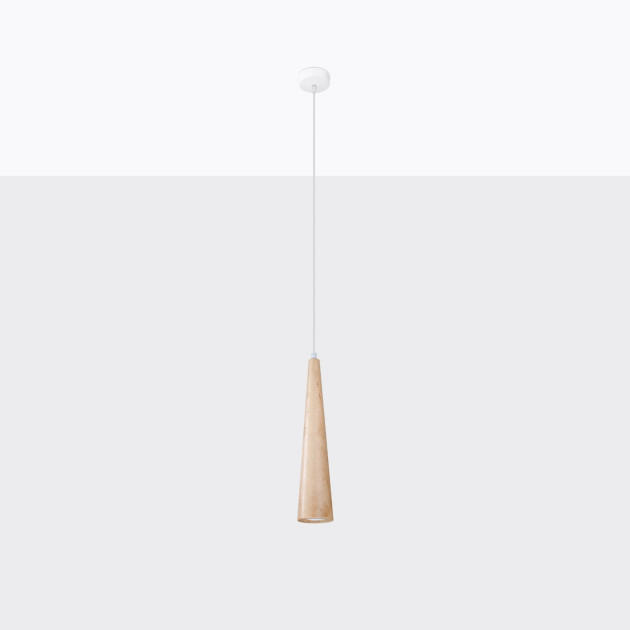 Lampe suspendue Aleen 1 en bois naturel