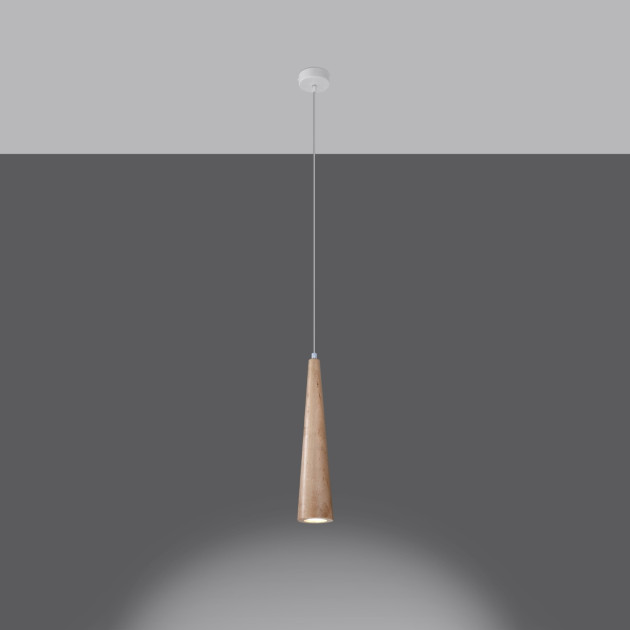 Lampe suspendue Aleen 1 en bois naturel