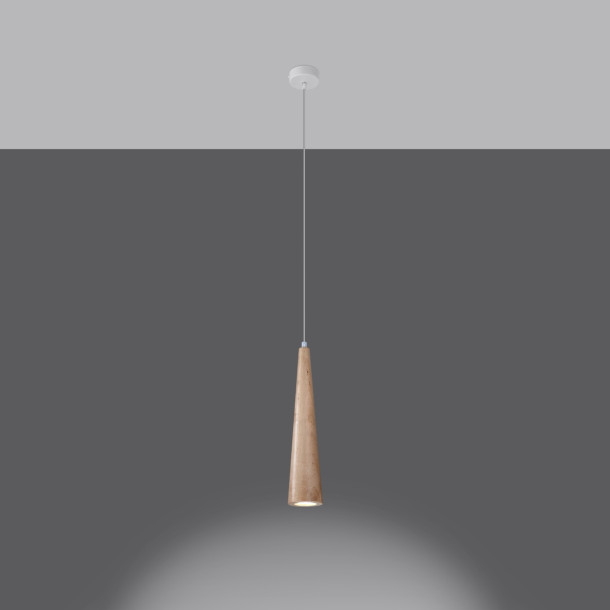 Lampe suspendue Aleen 1 en bois naturel
