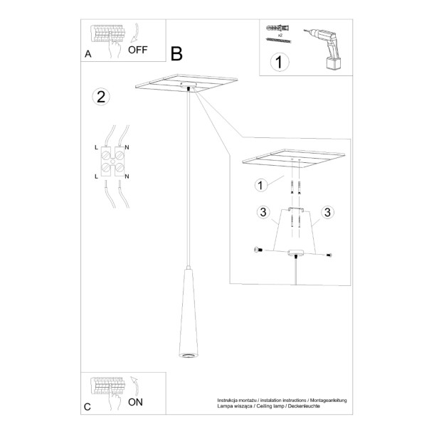 Lampe suspendue Aleen 1 en bois naturel