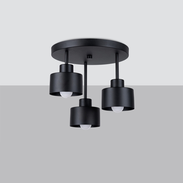 Plafonnier Velyen 3 noir