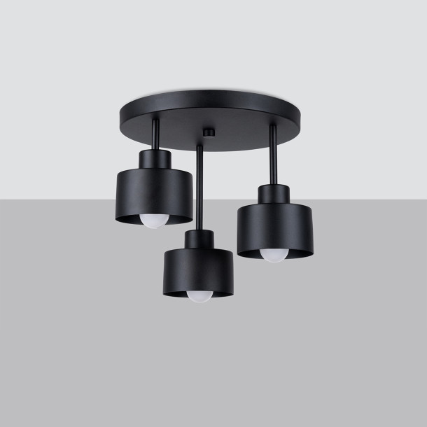 Plafonnier Velyen 3 noir