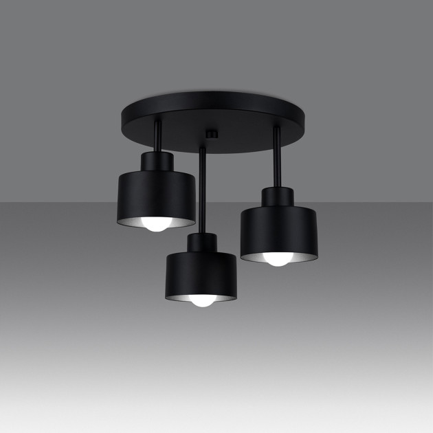 Plafonnier Velyen 3 noir