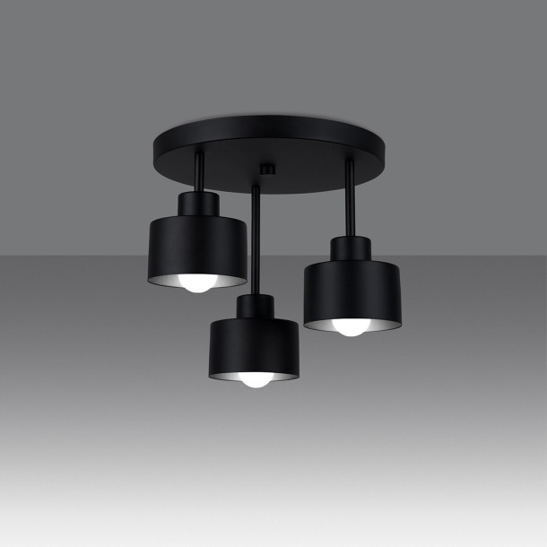 Plafonnier Velyen 3 noir