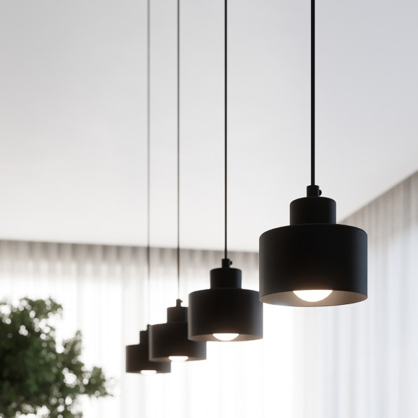 Plafonnier Velyen 3 noir