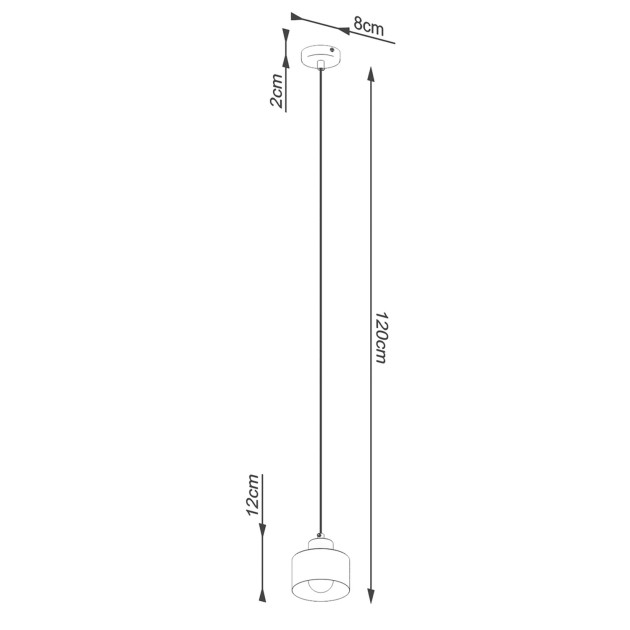 Lampe suspendue Velyen 1 noir