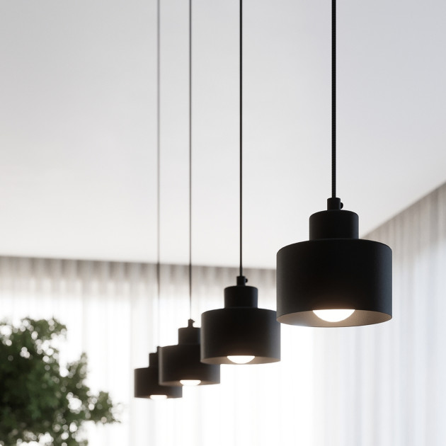 Lampe suspendue Velyen 1 noir