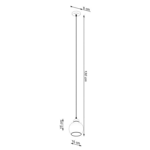 Lampe pendante Orana 1 noir