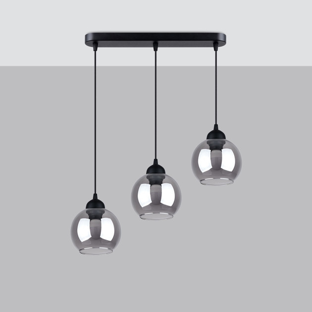 Lampe pendante Orana 3 noir