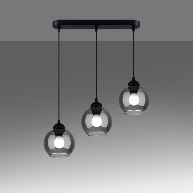 Lampe pendante Orana 3 noir
