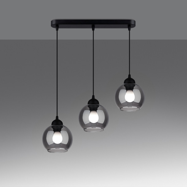 Lampe pendante Orana 3 noir