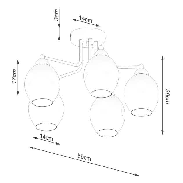 Lustre Novaeis 5 noir