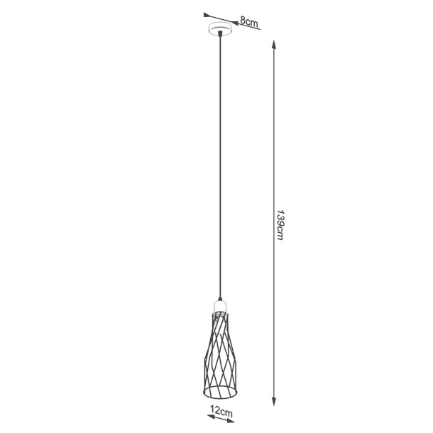 Lampe suspendue Aureays 1 noir