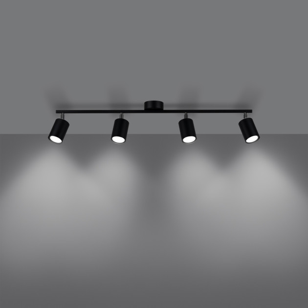 Plafonnier Noraera 4L noir
