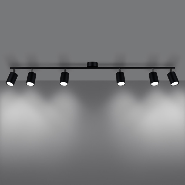 Plafonnier Noraera 6L noir