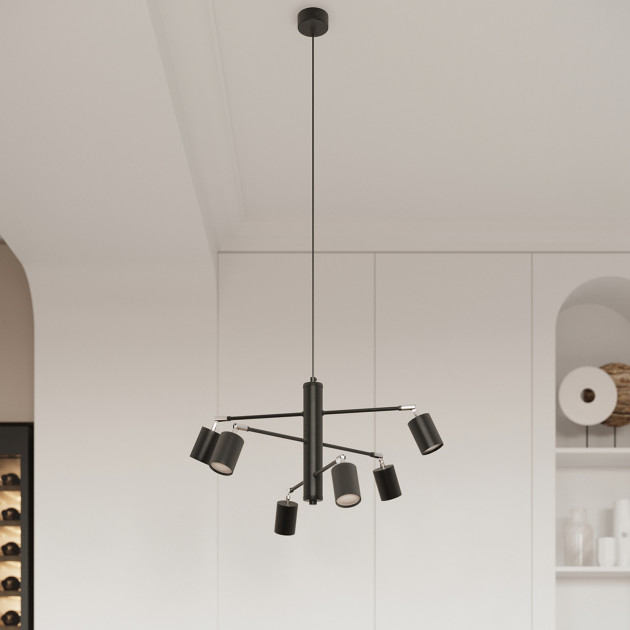 Plafonnier Noraera 6L noir