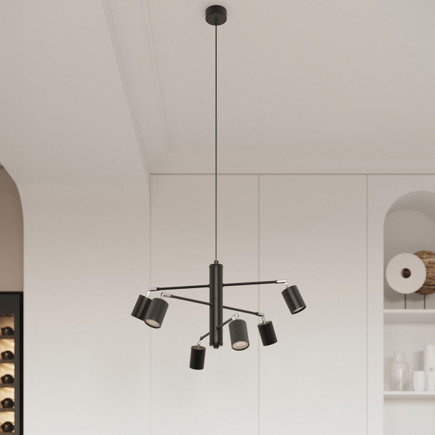 Plafonnier Noraera 6L noir