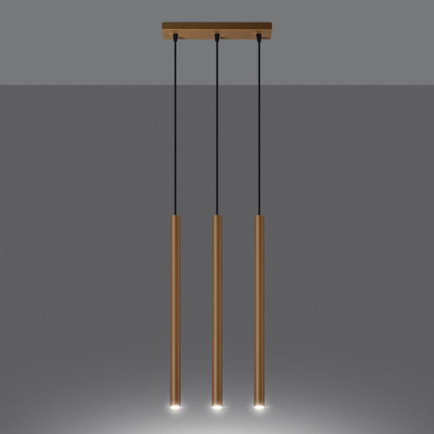Lampe suspendue Noraaeen 3L or