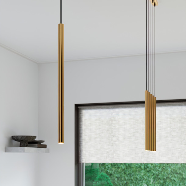 Lampe suspendue Noraaeen 3L or