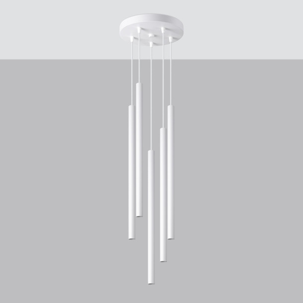 Lampe suspendue Noraaeen 5P blanc