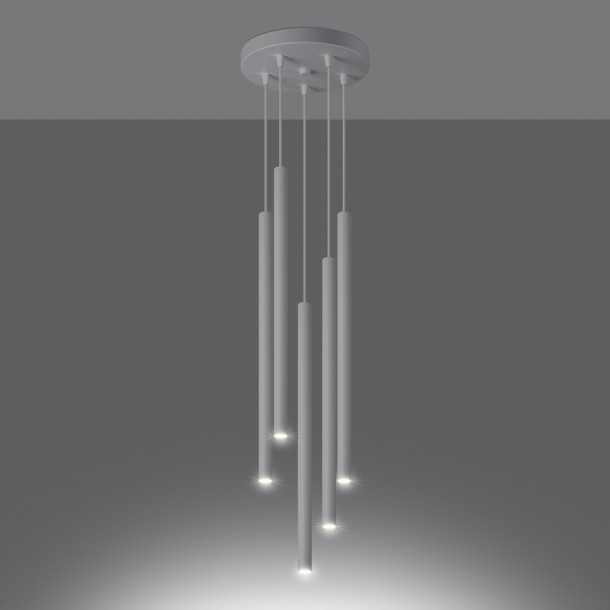 Lampe suspendue Noraaeen 5P blanc