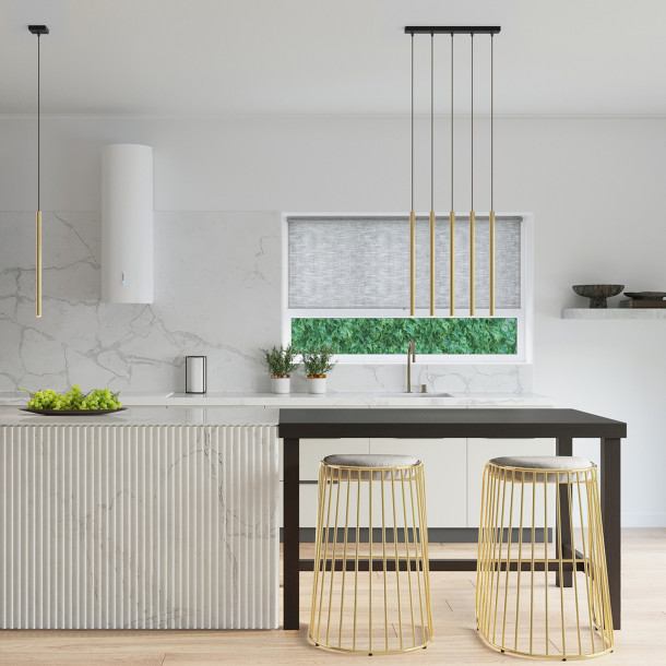 Lampe suspendue Noraaeen 1 or poli