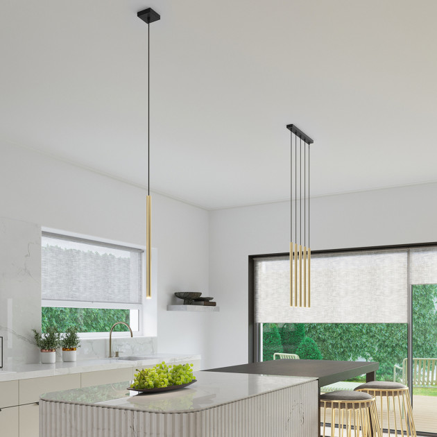 Lampe suspendue Noraaeen 1 or poli