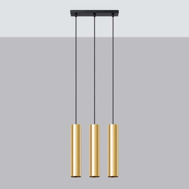 Lampe pendante Noraaena 3 or poli