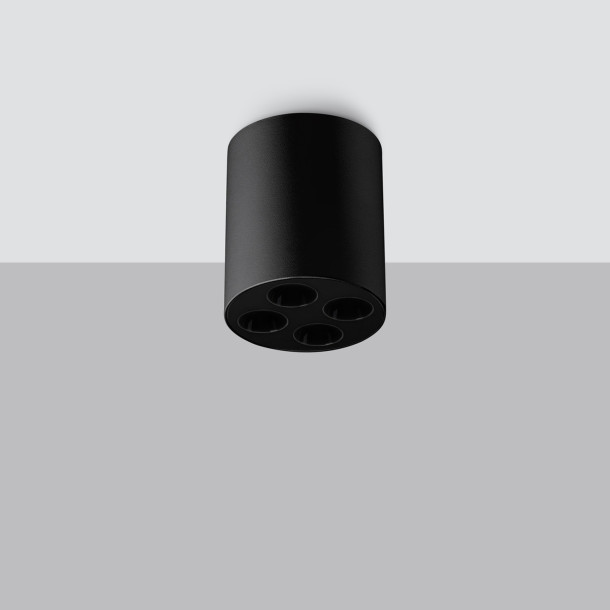 Plafonnier Noraiea noir LED