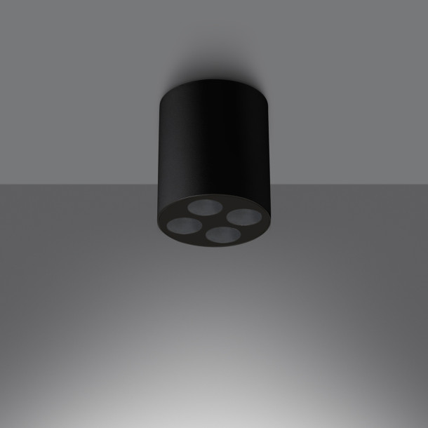 Plafonnier Noraiea noir LED