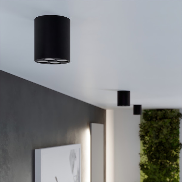 Plafonnier Noraiea noir LED