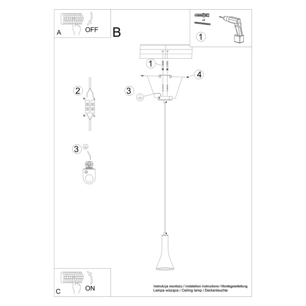 Lampe suspendue Lumiaon 1 béton