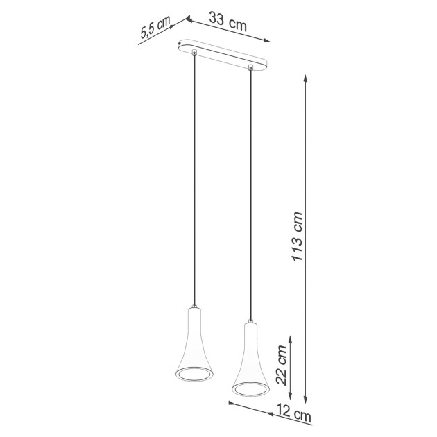 Lampe suspendue Lumiaon 2 béton