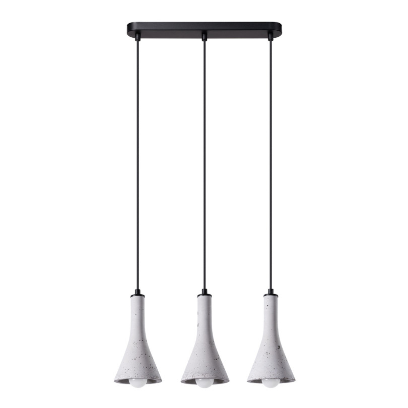 Lampe suspendue Lumiaon 3L béton