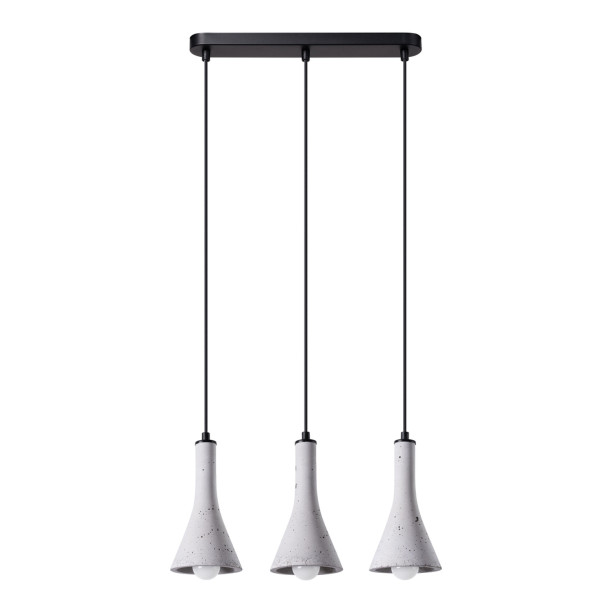 Lampe suspendue Lumiaon 3L béton