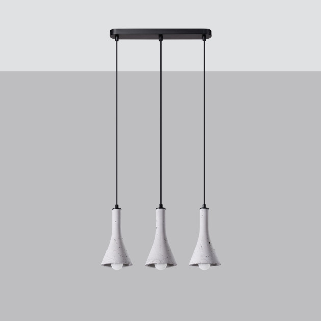 Lampe suspendue Lumiaon 3L béton