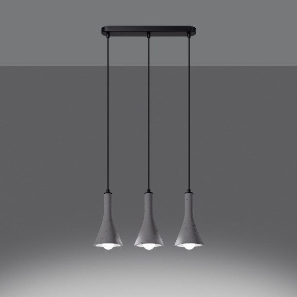 Lampe suspendue Lumiaon 3L béton
