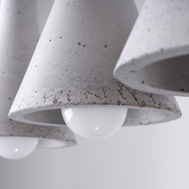 Lampe suspendue Lumiaon 3L béton