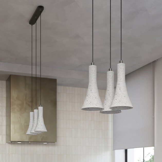 Lampe suspendue Lumiaon 3L béton