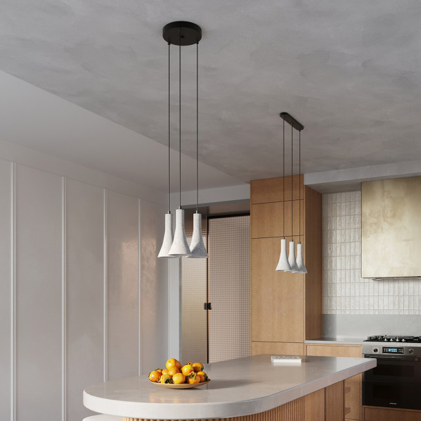 Lampe suspendue Lumiaon 3L béton
