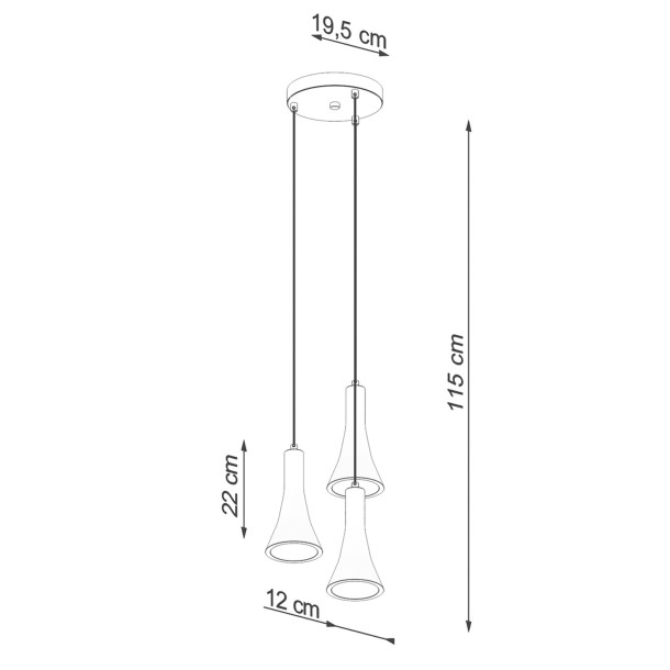 Lampe suspendue Lumiaon 3P béton