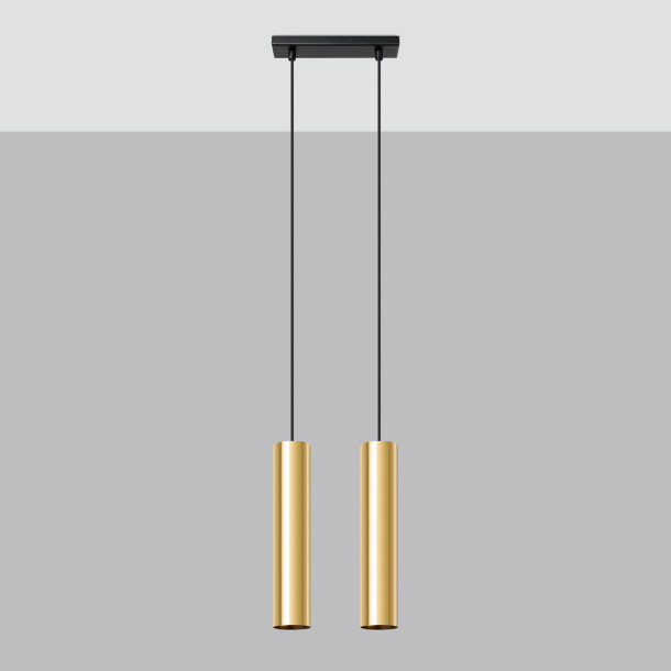 Lampe suspendue Noraaena 2 or poli