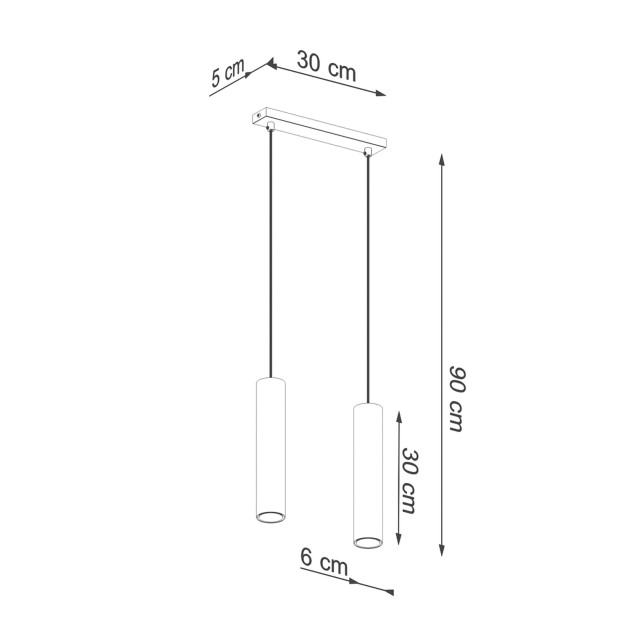 Lampe suspendue Noraaena 2 or poli