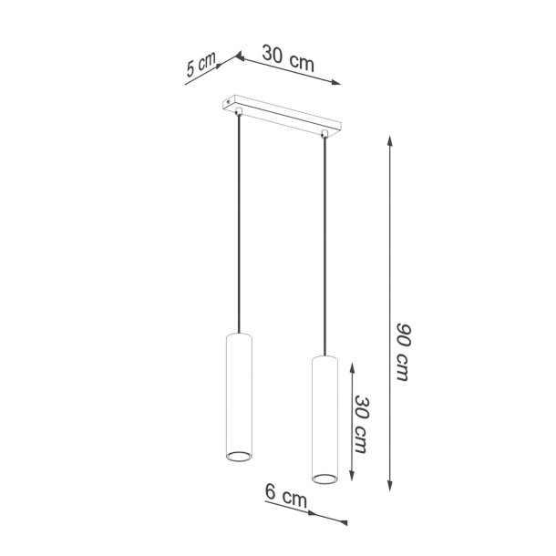Lampe suspendue Noraaena 2 or poli