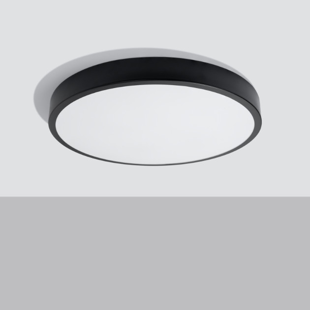 Plafonnier Elaar 60 noir LED 3000K